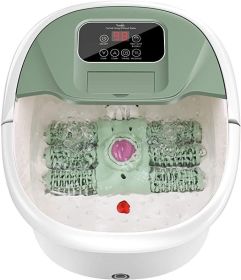 Foot Spa Massager with Heat Bath; Motorized Massage Rollers; Pumice Stone; Bubbles; Infrared Light; Pedicure Kits; Digital Adjustable Temperature