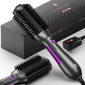 4 in 1 Hair Dryer Brush One-Step Blow Dryer Brush Oval Shape Professional Hot Air Brush;  Ceramic Coating Women Hair Dryer Volumizer Styler for D